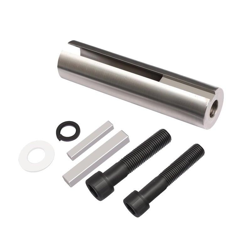 Ciuouient Extended 1" to 1 1/8 inch 1/4" Key Gas Engine Pulley Crank Shaft Sleeve Adapter.Works with Gas Engine Crank Shafts to Enlarge The Crank Diameter to fit Pulleys, Gear Boxes etc - Image 1